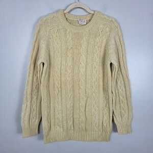 Vintage Briggs Doherty Irish Wool Hand Cable Knit Clona 70s Wool Sweater Ireland